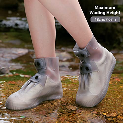 PALAY® Silicone Shoe Covers for Kids Men Women with Double-Breasted Anti-Slip Waterproof TPE Sole Wear-resistant Reusable for Rainy Season Size 8-10 3 PCS PALAY® Silicone Shoe Covers for Kids Men Women with Double-Breasted Anti-Slip Waterproof TPE Sole Wear-resistant Reusable for Rainy Season Size 8-10 3 PCS